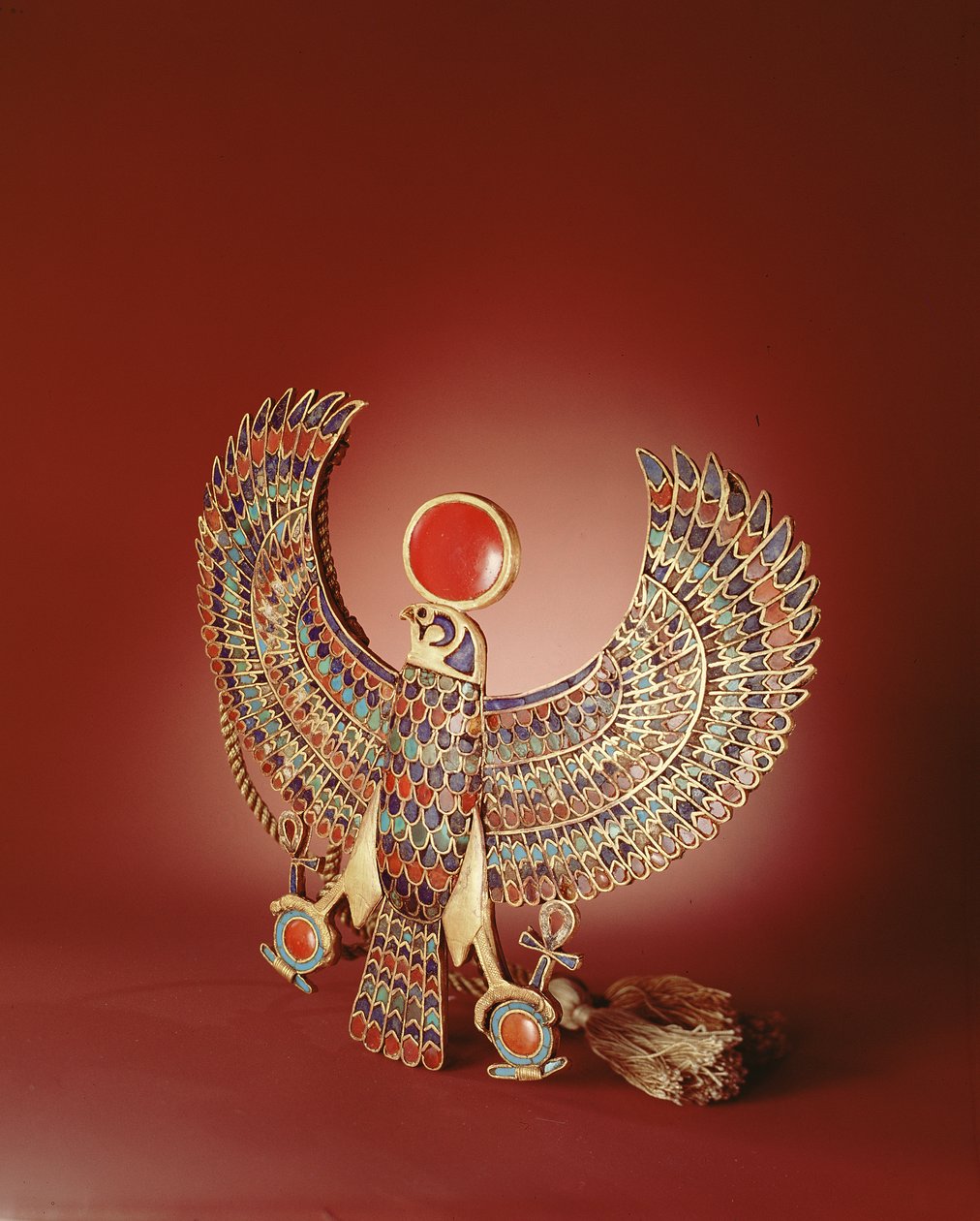 Falcon pectoral, from the Tomb of Tutankhamun, New Kingdom by Egyptian 18th Dynasty