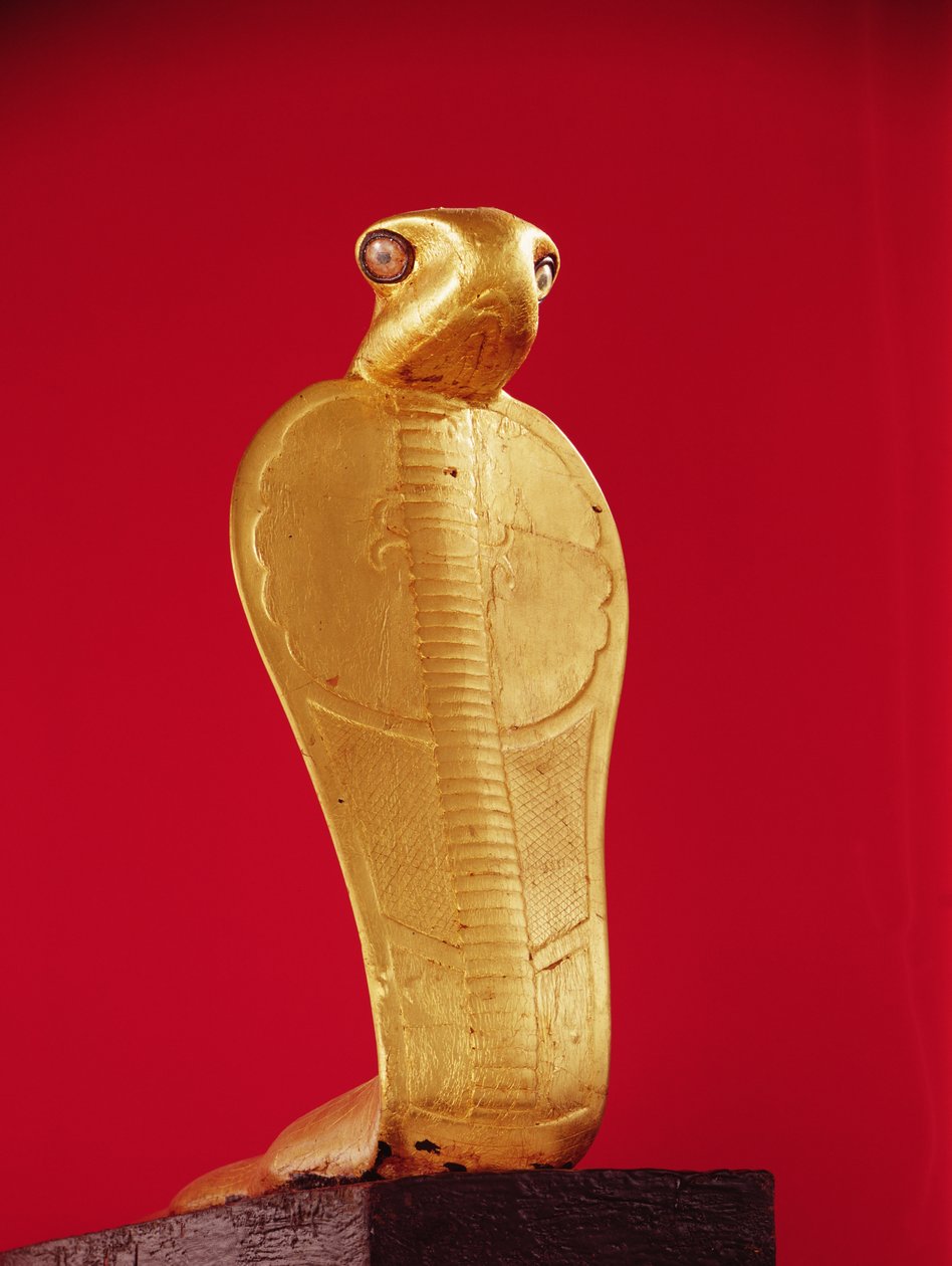 Figure of the cobra Netjer-Ankh, from the Tomb of Tutankhamun by Egyptian 18th Dynasty