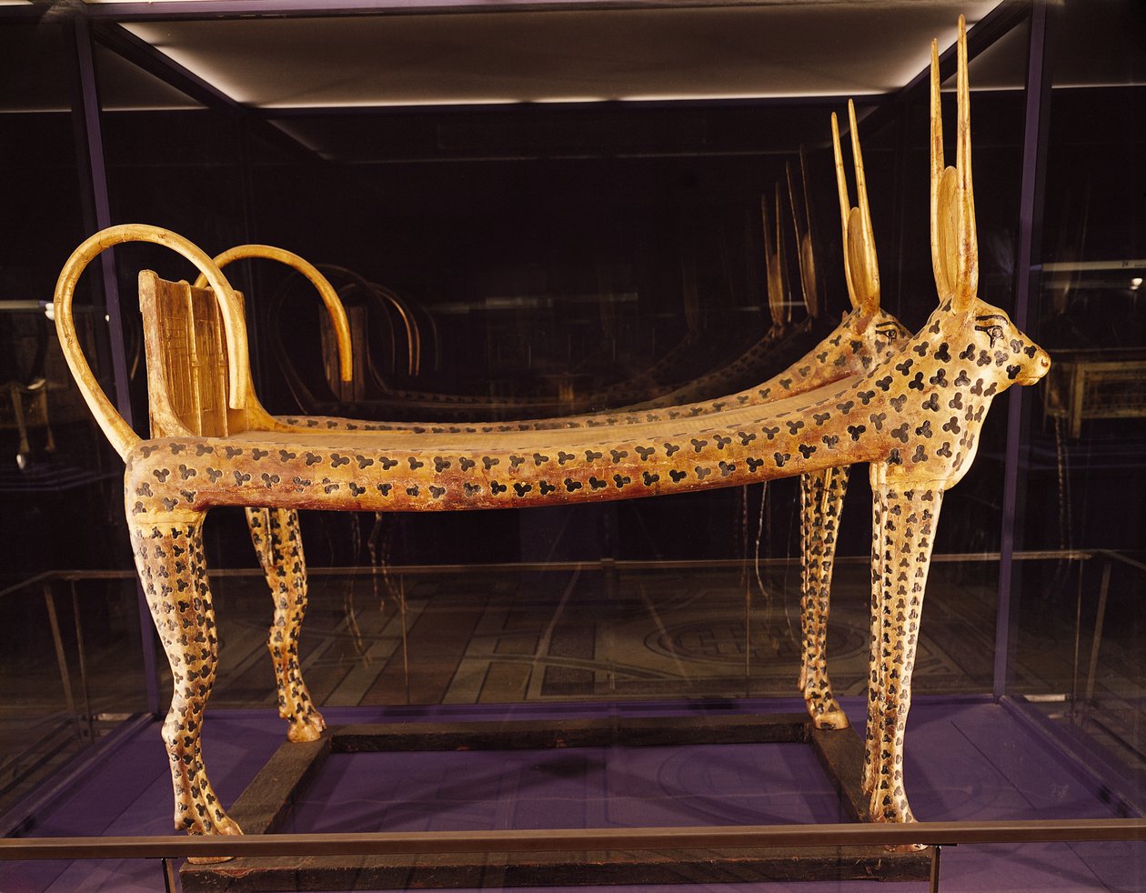 Funerary Bed in the Form of the Sacred Cow, from the Tomb of Tutankhamun by Egyptian 18th Dynasty