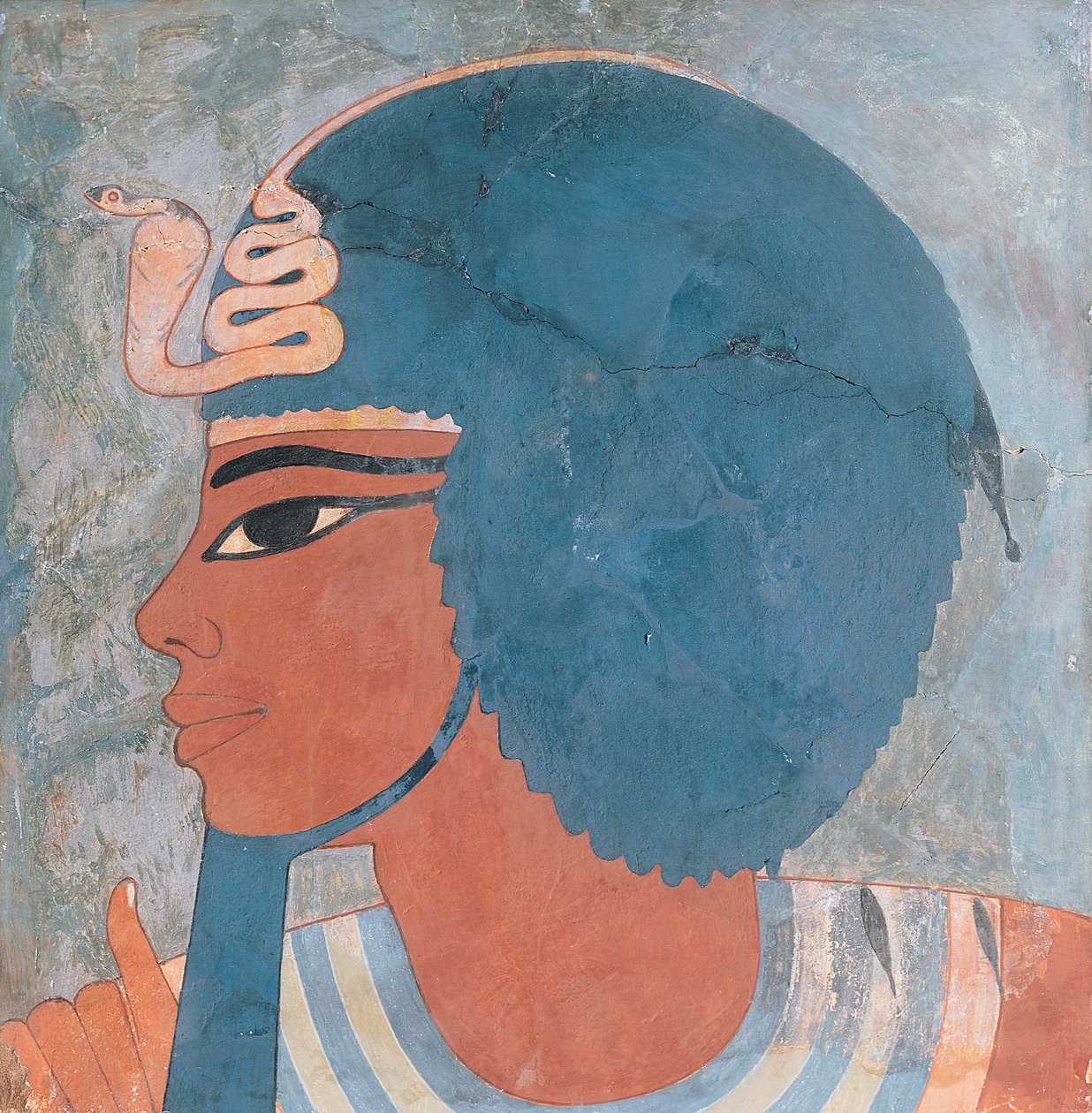 Head of Amenophis III from the tomb of Onsou, 18th Dynasty, 1550-1295 BC by Egyptian 18th Dynasty