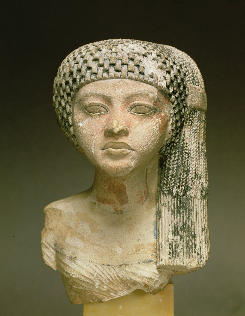 Head of a Princess from the family of Akhenaten, New Kingdom by Egyptian 18th Dynasty