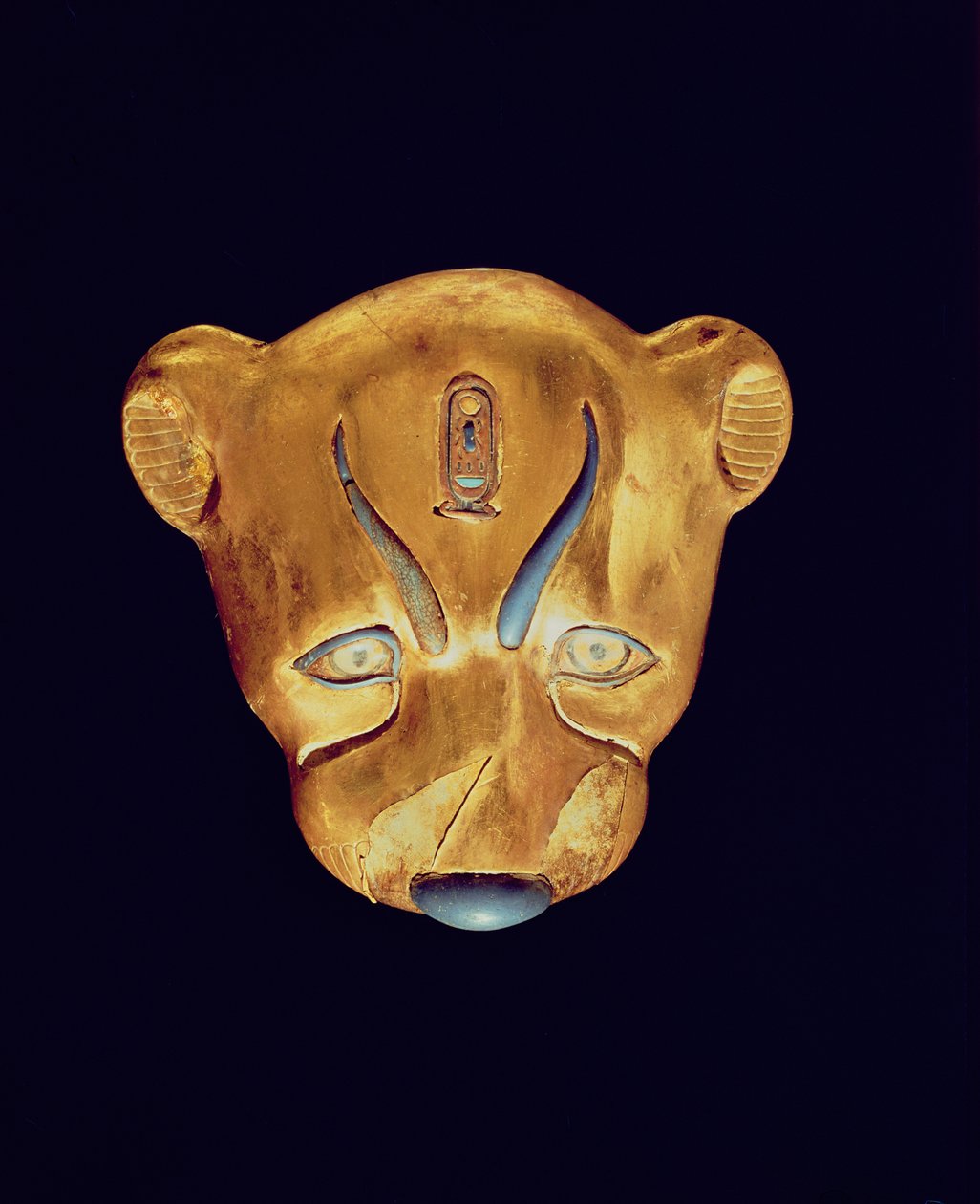 Leopards head, from the Tomb of Tutankhamun, New Kingdom by Egyptian 18th Dynasty