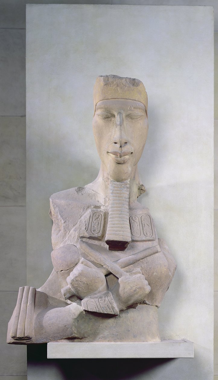Osirid Pillar of Amenophis IV (Akhenaten) from Karnak, Amarna Period, New Kingdom by Egyptian 18th Dynasty
