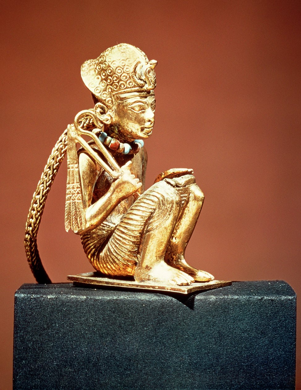 Pendant representing Amenophis III from the tomb of Tutankhamun, New Kingdom by Egyptian 18th Dynasty