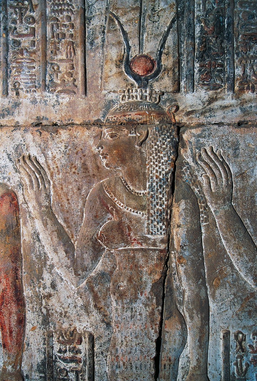 Relief of Hatshepsut depicted as Hathor by Egyptian 18th Dynasty