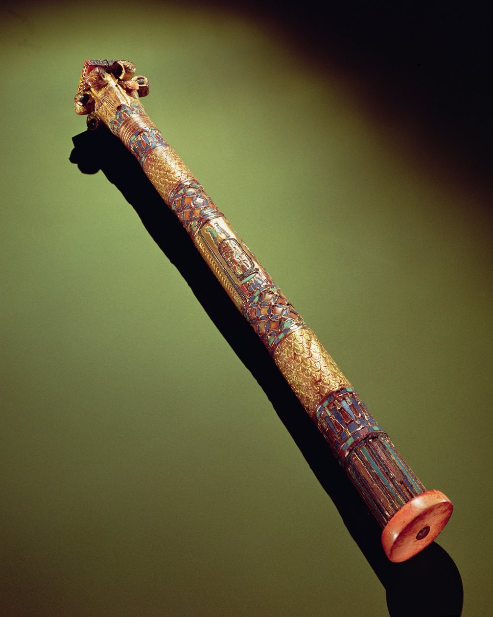 Scribes case for writing reeds, from the Tomb of Tutankhamun, New Kingdom by Egyptian 18th Dynasty