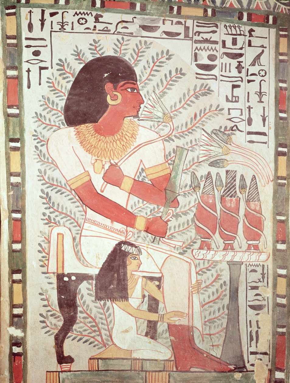 Sennefer seated with his wife, Meryt, from the Tomb of Sennefer, New Kingdom by Egyptian 18th Dynasty