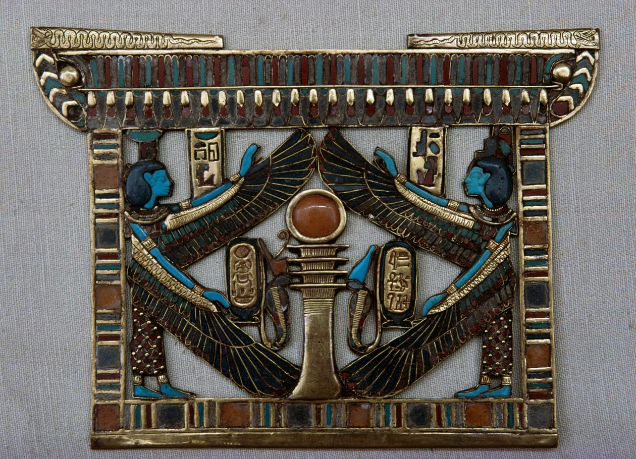 Temple-shaped Breastplate, Treasury of Tutankhamun, Egypt, Egyptian Civilization, New Kingdom, Dynasty XVIII by Egyptian 18th Dynasty