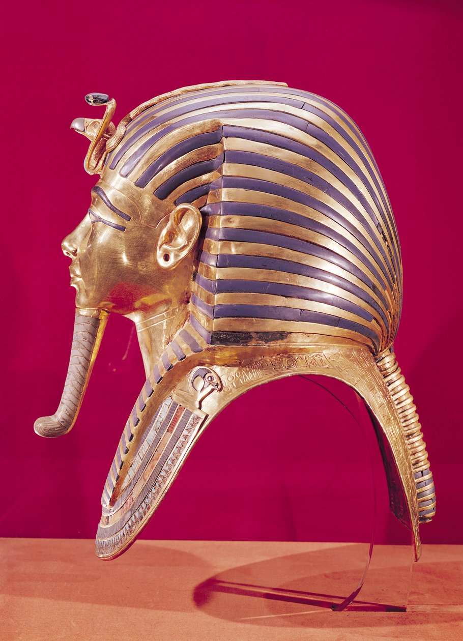 The Gold Mask, from the Treasure of Tutankhamun, c.1340 BC by Egyptian 18th Dynasty