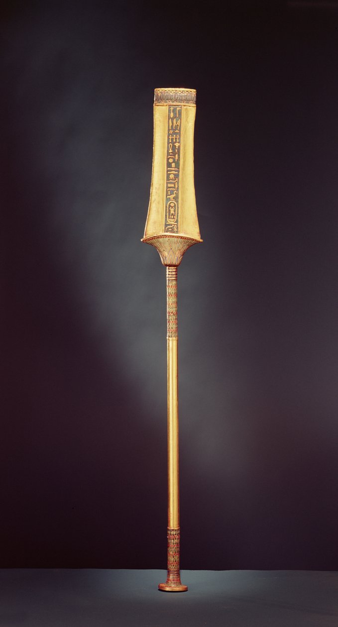 The royal sceptre, from the Tomb of Tutankhamun, New Kingdom by Egyptian 18th Dynasty