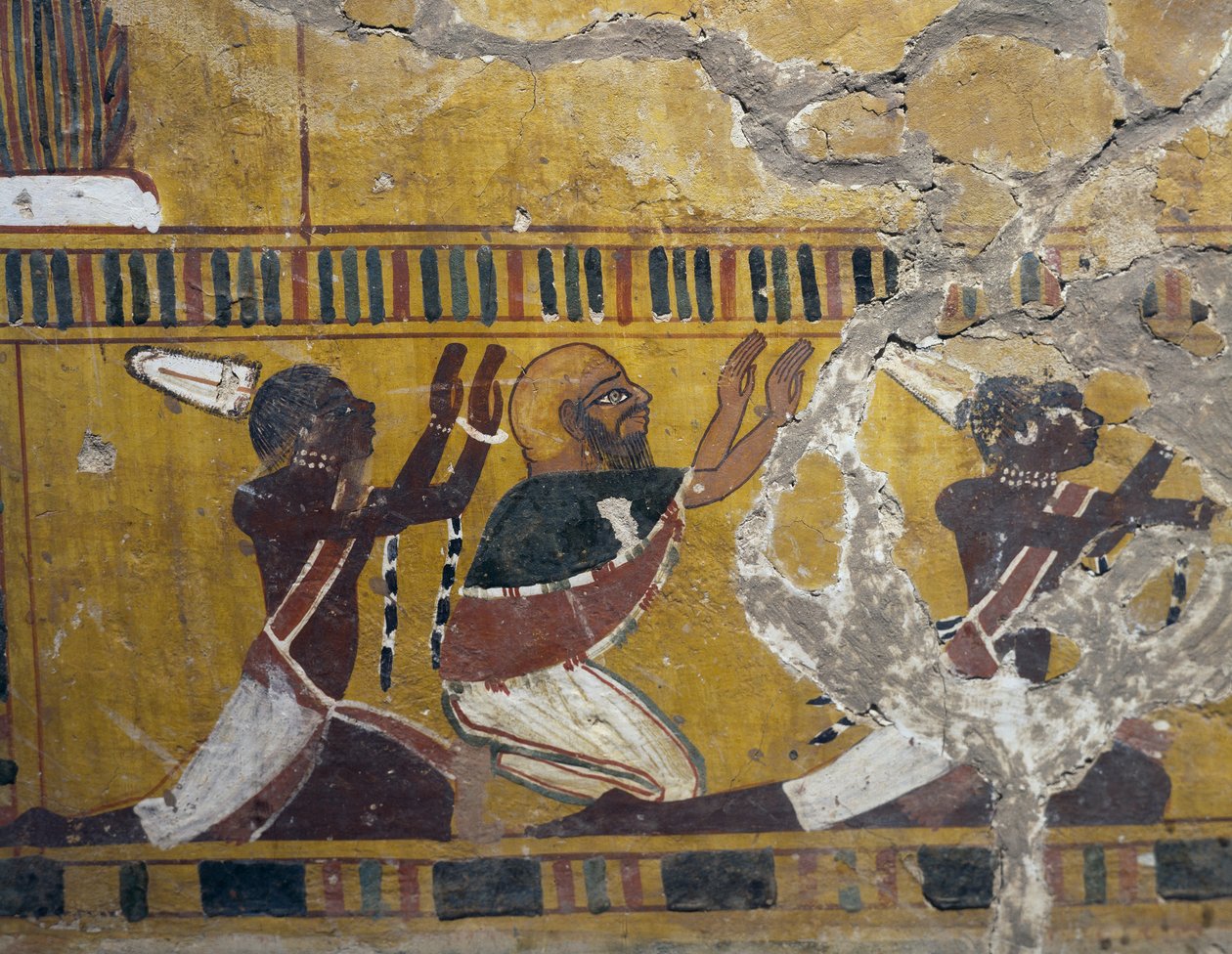 The Subdued Peoples, Nubians, Libyans and Asians, Painting from Tomb of Amenhotep III at Thebes, New Kingdom, Dynasty XVIII by Egyptian 18th Dynasty