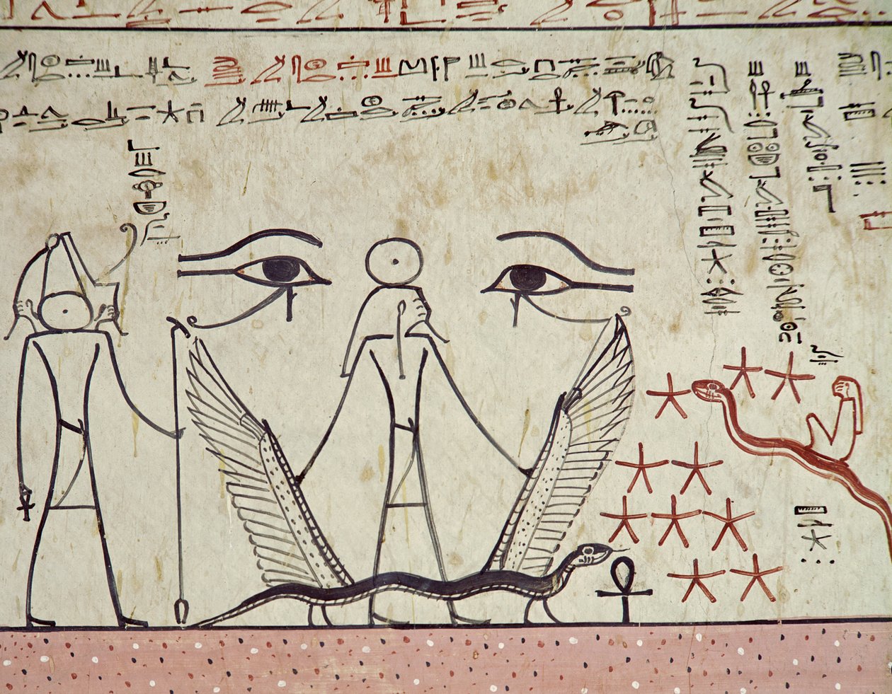 The two mystical eyes, from the Tomb of Tuthmosis III by Egyptian 18th Dynasty
