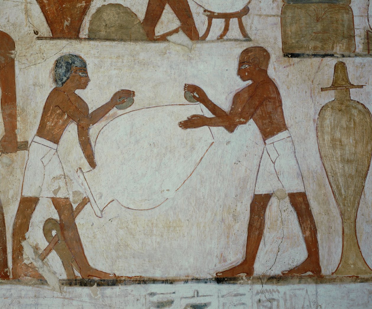 Vasemakers polishing a vase by Egyptian 18th Dynasty