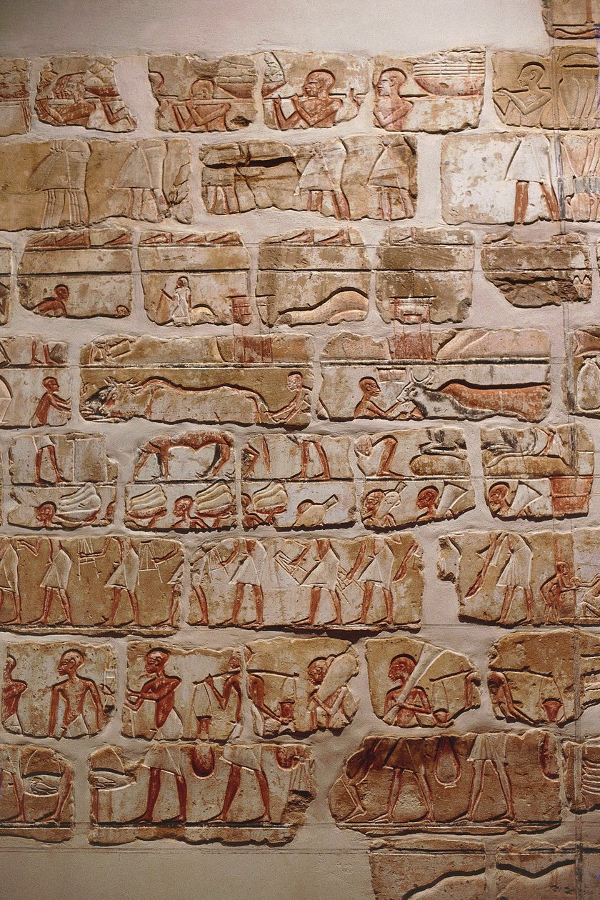 Wall of Akhenaten, New Kingdom, Dynasty XVIII by Egyptian 18th Dynasty