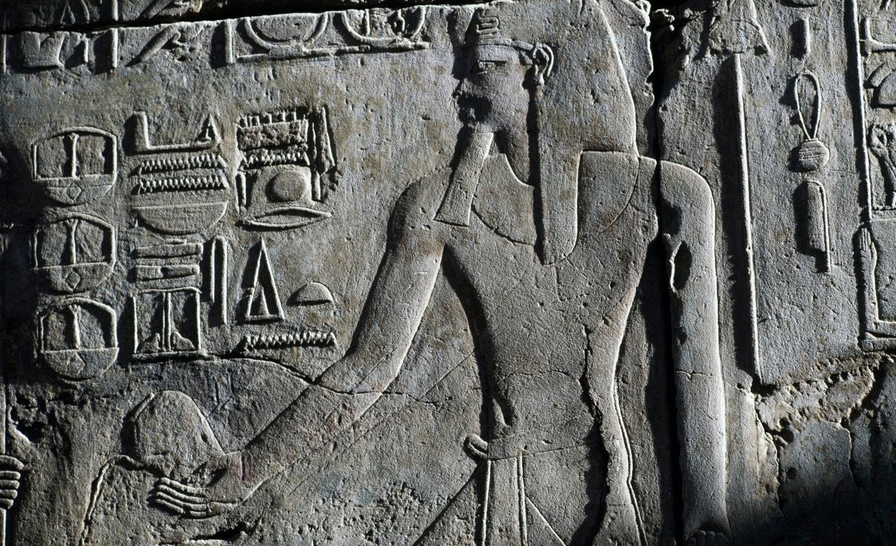 Bas-Relief, Temple of Luxor, Luxor, Thebes by Egyptian 19th Dynasty