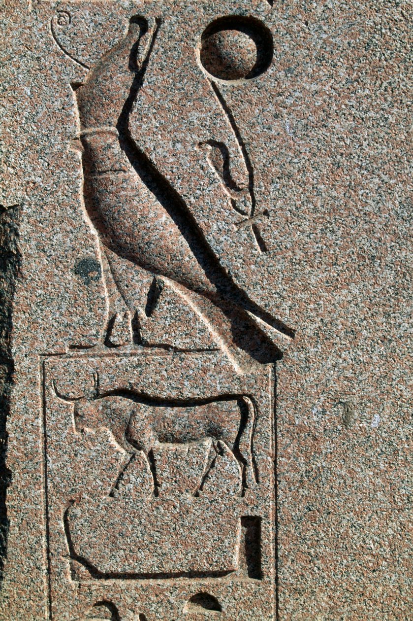 Hieroglyph with name of Horus, Great Temple of Amun, Tanis, Egypt, New Kingdom, Dynasty XIX by Egyptian 19th Dynasty