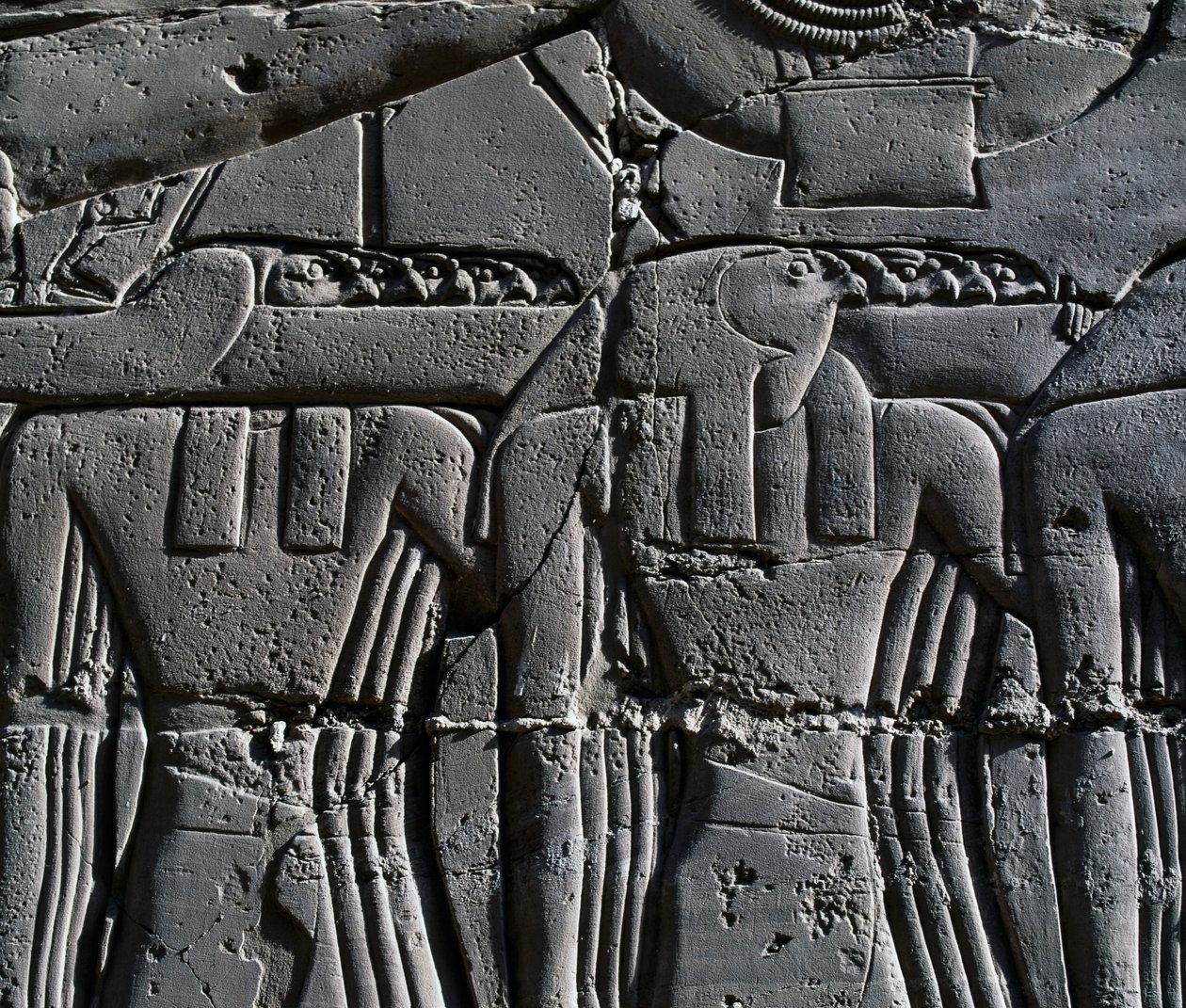 Priest Wearing Hawk Mask (detail) by Egyptian 19th Dynasty