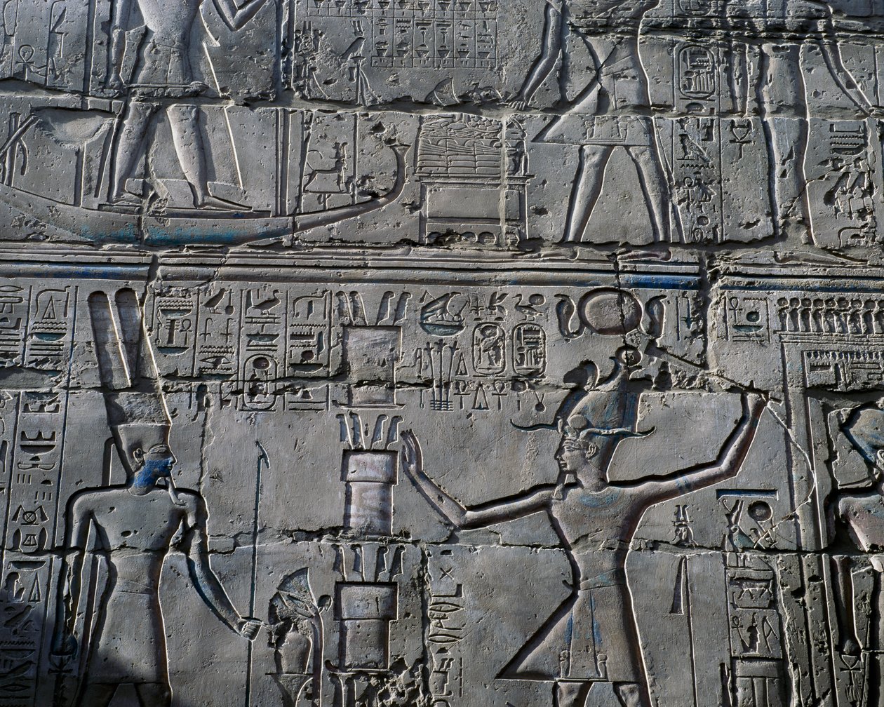 Queen Hatshepsut Before God Amun (detail) by Egyptian 19th Dynasty