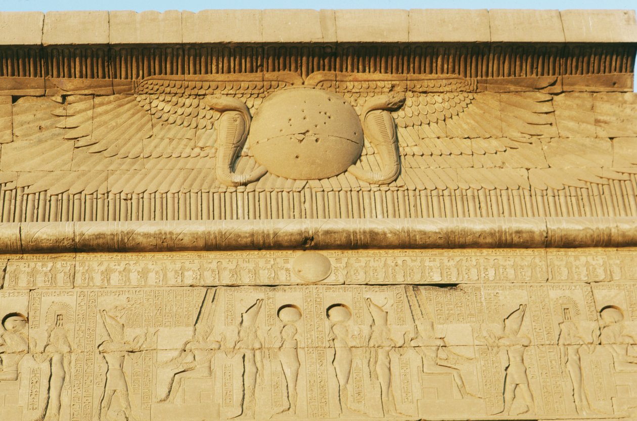 Relief, South Ptolemaic Portal, Temple of Amun, Karnak temple complex by Egyptian 19th Dynasty
