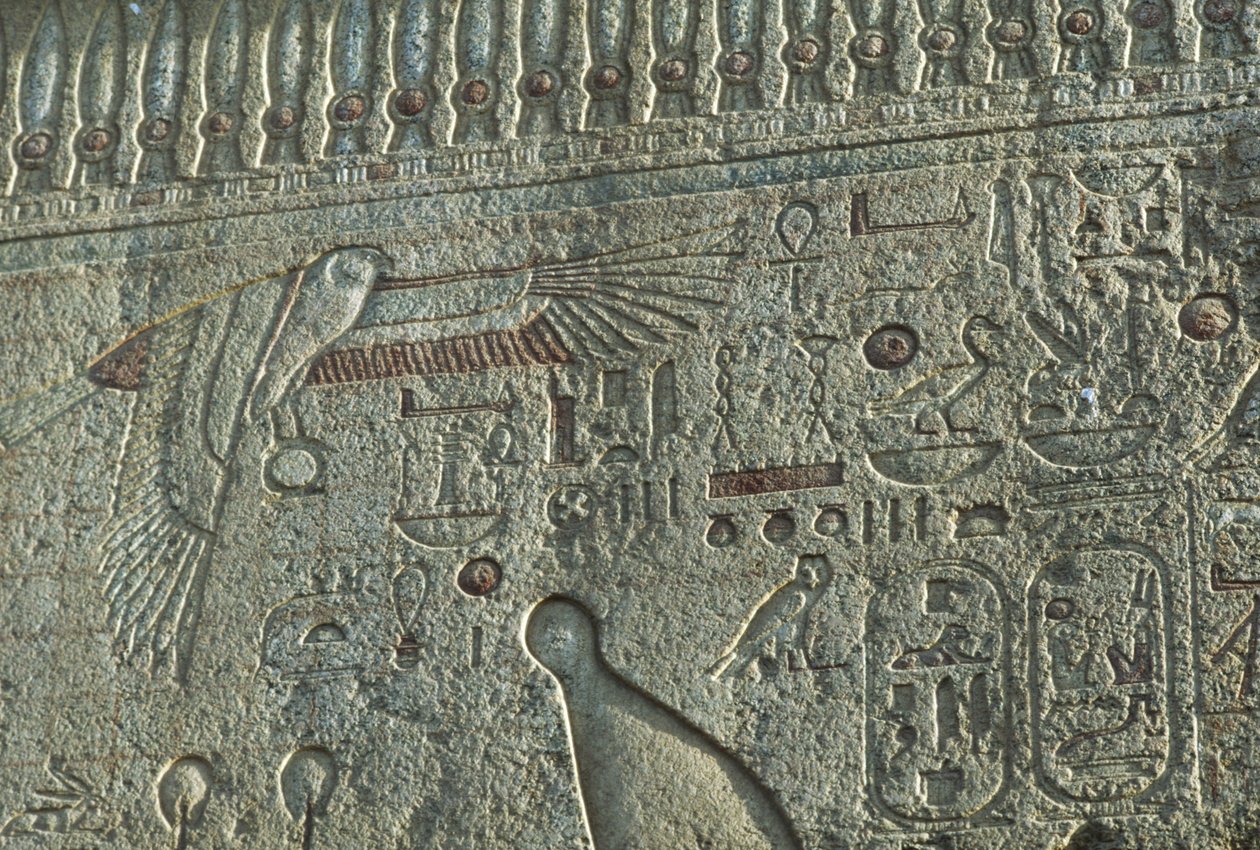 Relief, Temple of Amun, Luxor, ancient Thebes by Egyptian 19th Dynasty