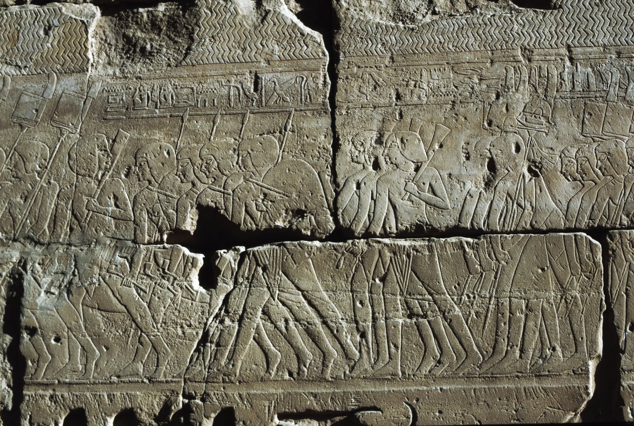 Relief, Temple of Amun, Luxor, Ancient Thebes (UNESCO World Heritage List) by Egyptian 19th Dynasty
