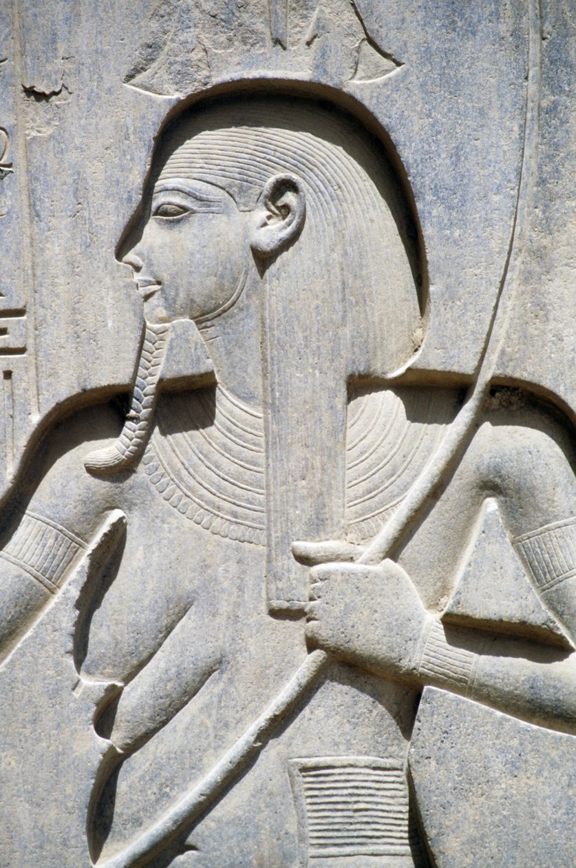 Relief from Base of Statue of Ramses II, Court of Ramses II, Temple of Amun, Luxor, Ancient Thebes by Egyptian 19th Dynasty