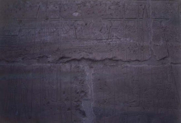 Relief showing the temple of Amun