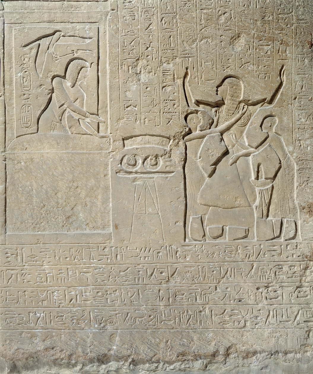 Stele of the necklaces, Hormin receiving the gold due to him from Seti I, New Kingdom by Egyptian 19th Dynasty