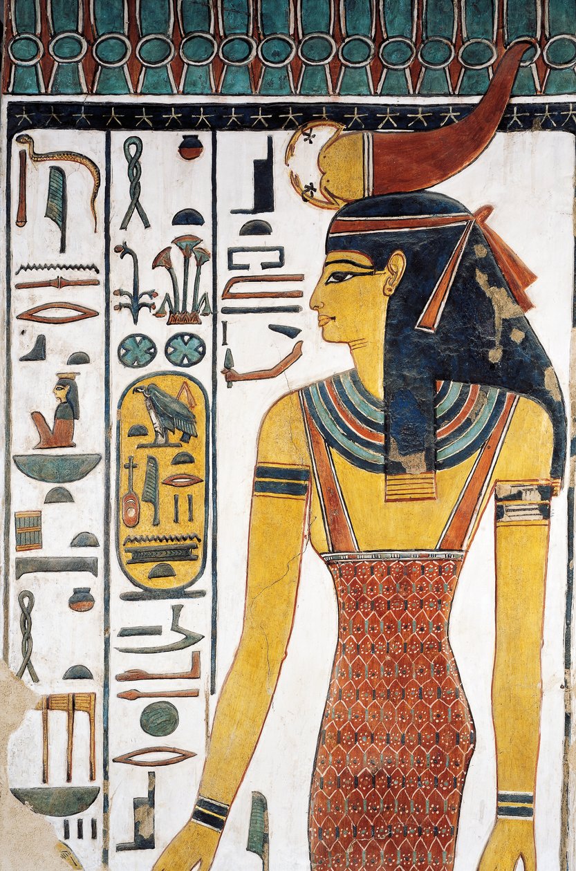 The goddess Selkis, fresco, entrance to the vestibule, Tomb of Nefertari, Valley of the Queens, Thebes by Egyptian 19th Dynasty