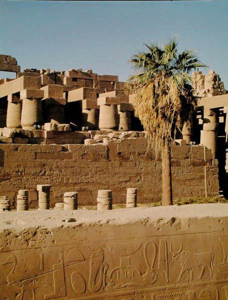 Wall of Ramses II and the Temple of Tuthmosis by Egyptian 19th Dynasty