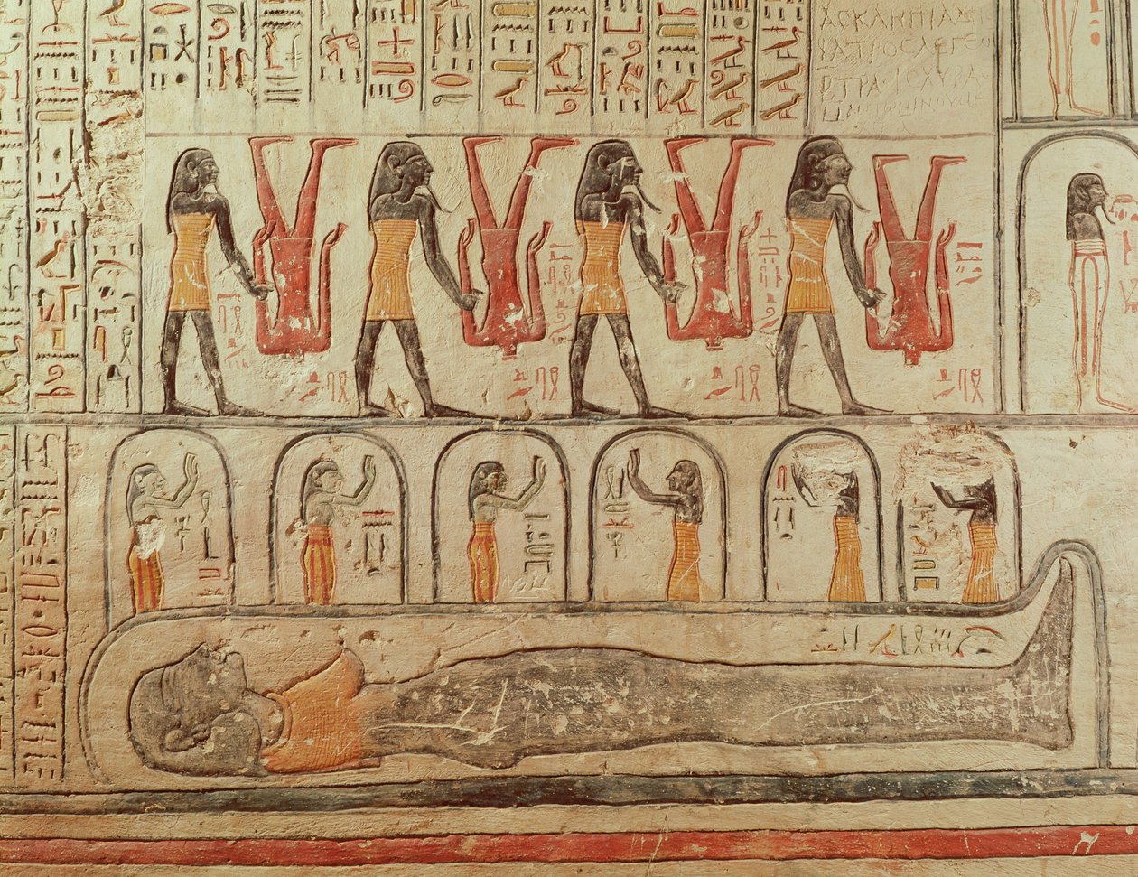Detail from the Book of the Earth, from the Burial Chamber of the Tomb of Ramesses VI by Egyptian 20th Dynasty