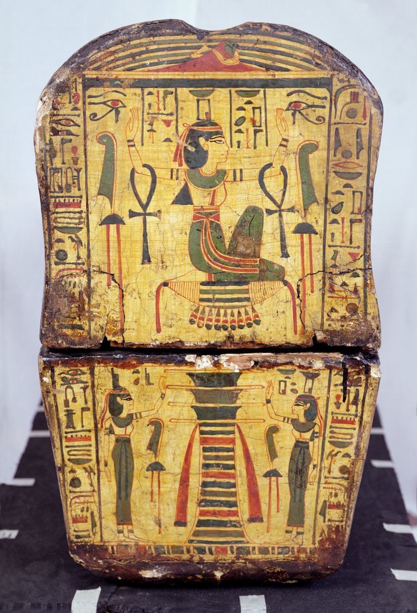 End View of the Coffin of the Mummy of Nesyamun, Possibly Found at Deir El-Bahri, New Kingdom, c.1100 BC by Egyptian 20th Dynasty