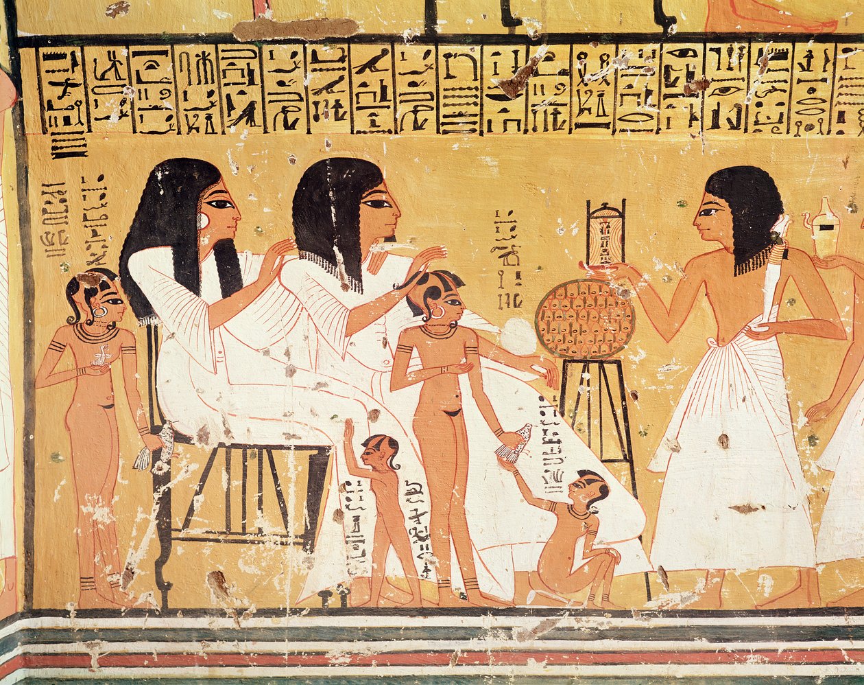 The dead, their family and their servants, from the Tomb of Ankerkhe, Workmen