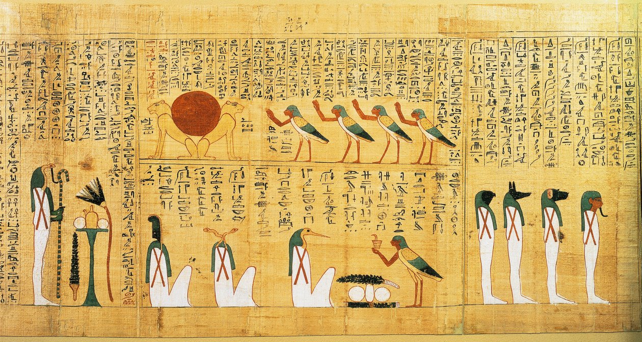 Mythological papyrus of Imenemsauf, Chief bearer of Amon. (detail) by Egyptian 22nd Dynasty