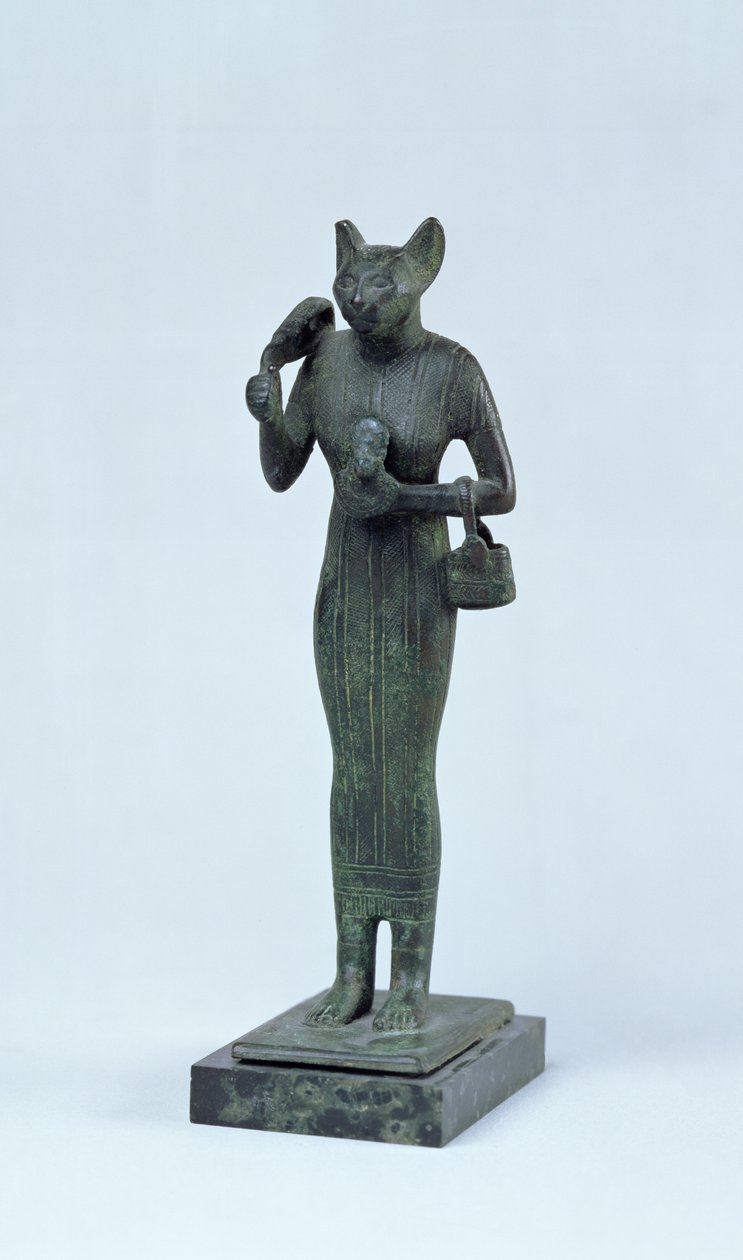 Statuette of the goddess Bastet, Third Intermediate Period by Egyptian 25th Dynasty
