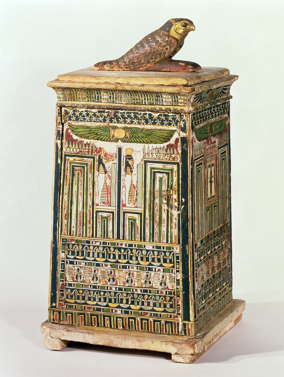 Canopic jar box, from Saqqara, Late Period by Egyptian 26th Dynasty