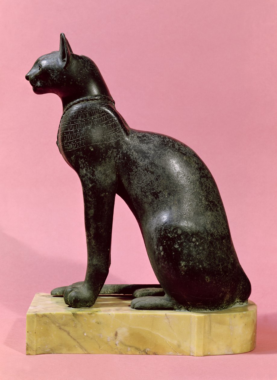 Sculpture of a cat, Late Period by Egyptian 26th Dynasty