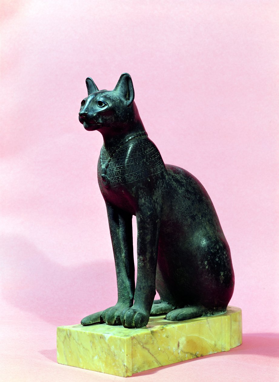 Sculpture of a cat, Late Period by Egyptian 26th Dynasty