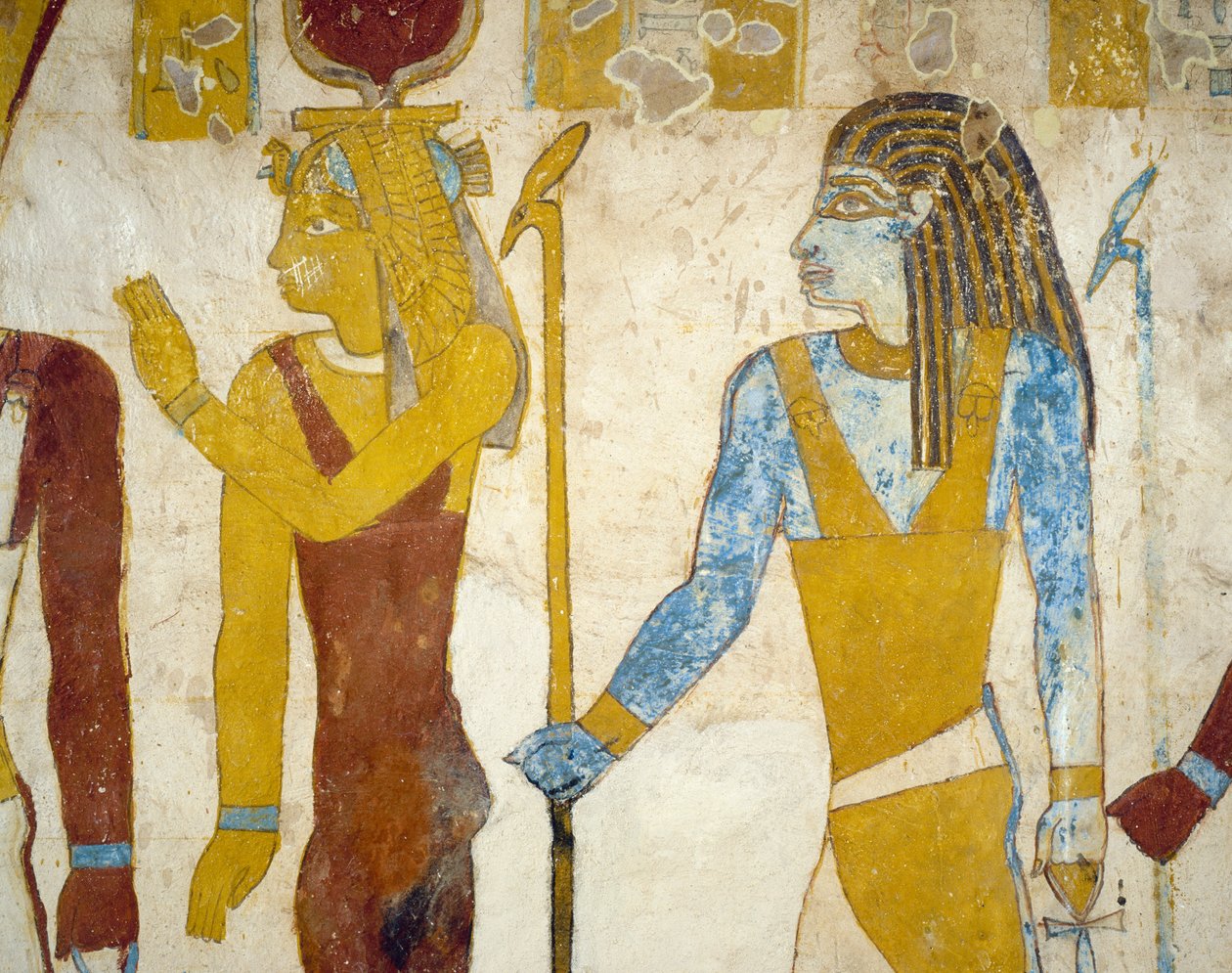 Wall paintings from Tomb of Pa Nentwy, Bahariya Oasis, Giza, Egypt by Egyptian 26th Dynasty