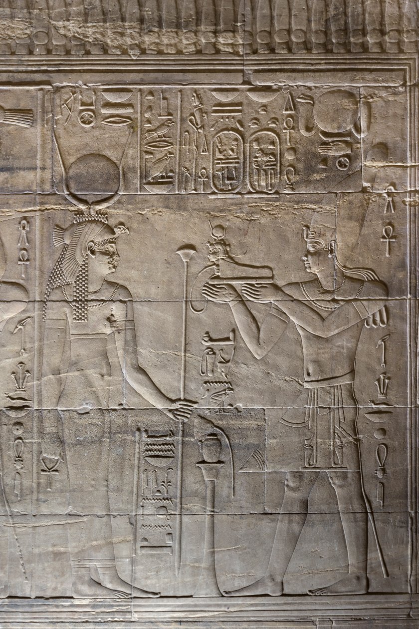 Reliefs in the Inner Sanctuary, Philae Temple, Aswan, Egypt by Egyptian 30th Dynasty