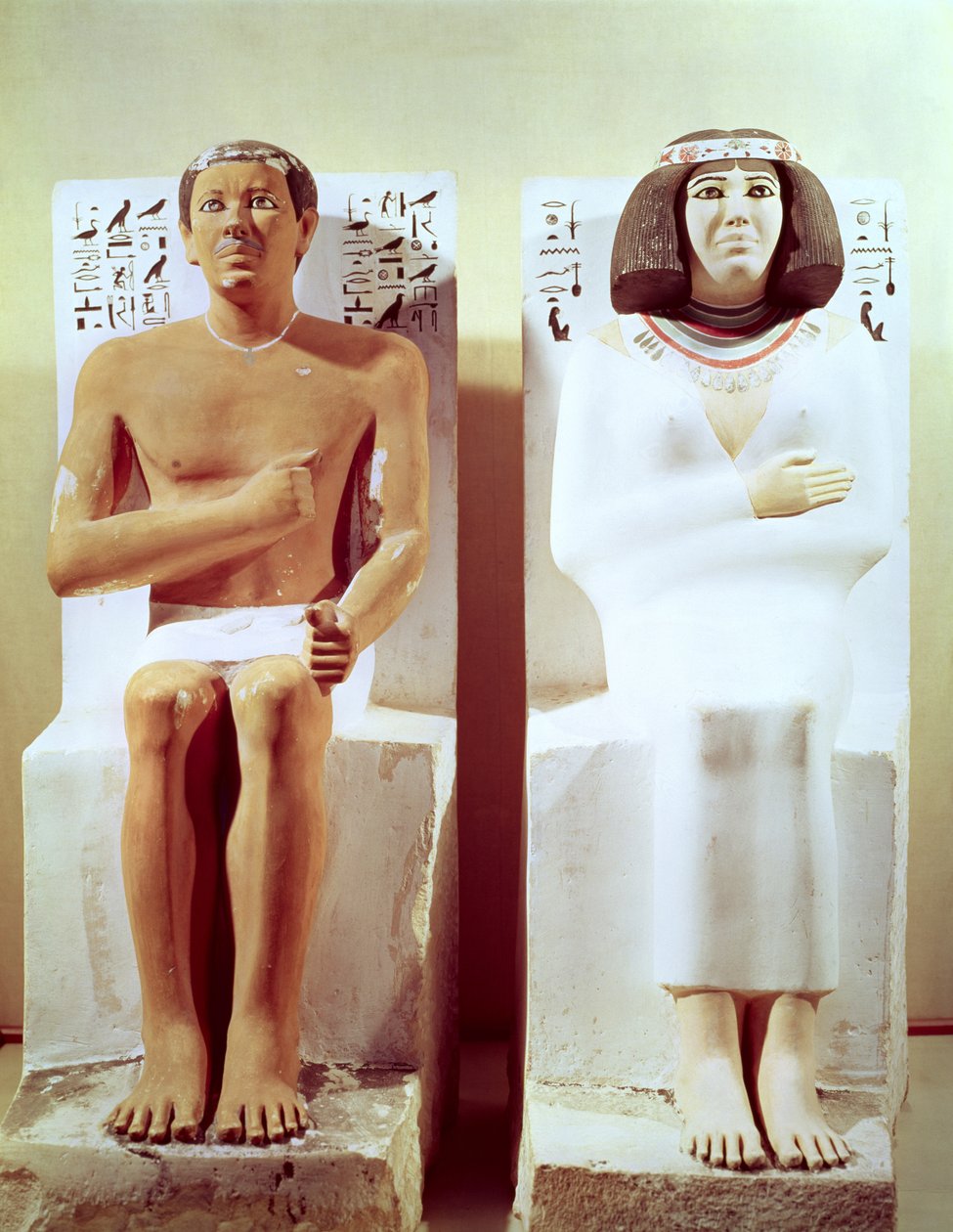 Rahotep and his Wife, Nofret by Egyptian 4th Dynasty