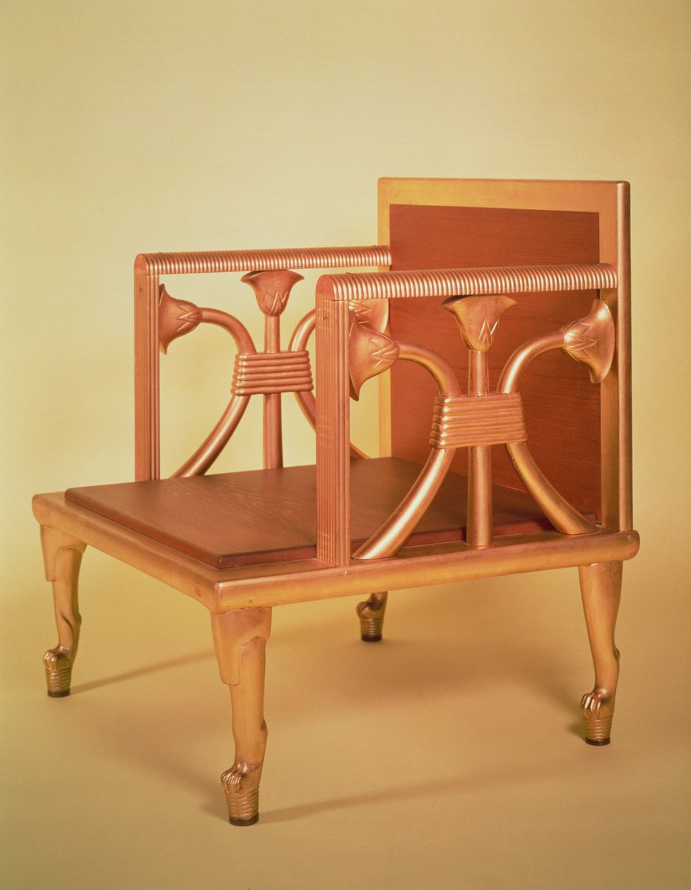 Reconstruction of the chair of Queen Hetepheres, from her tomb at Giza by Egyptian 4th Dynasty