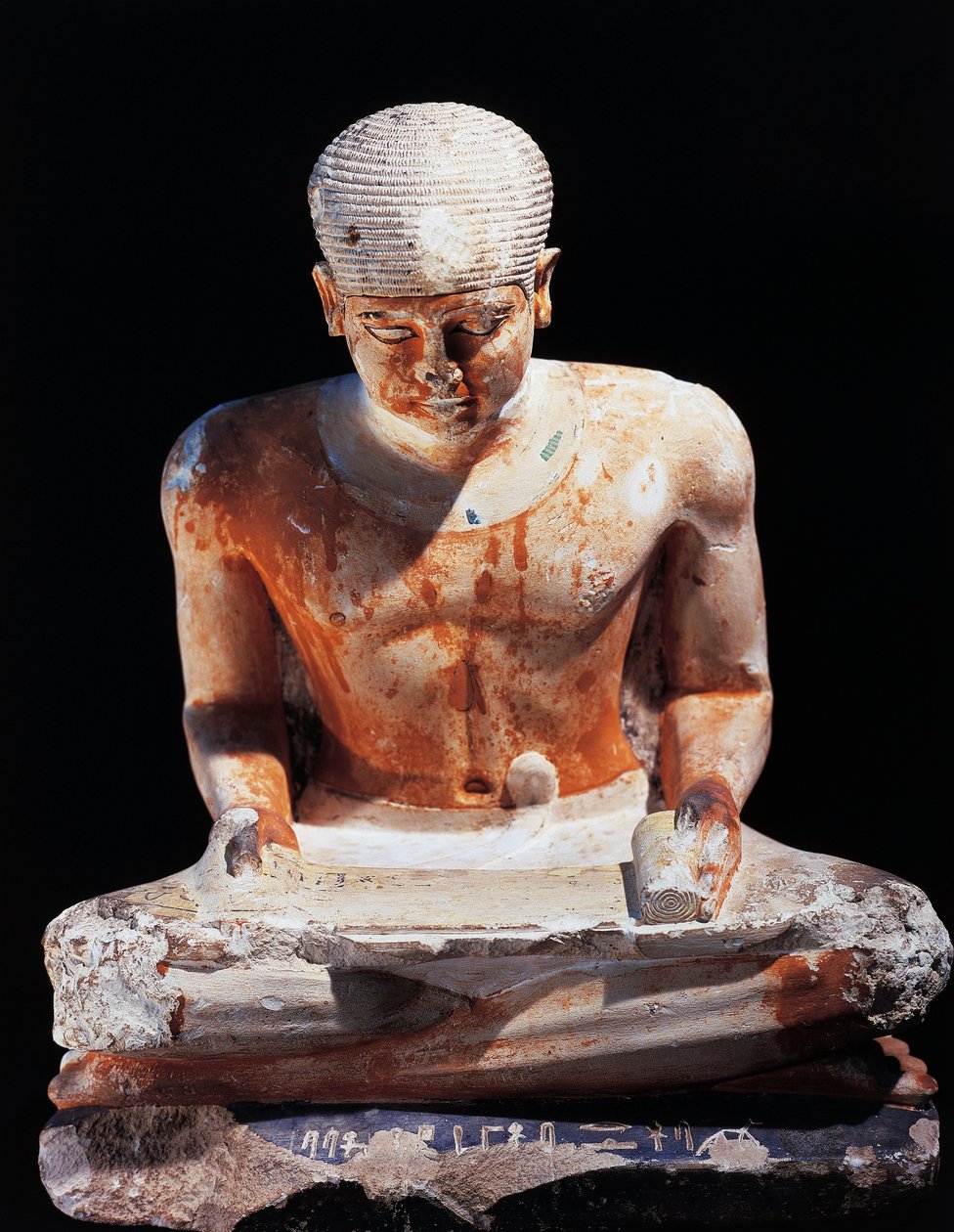 Seated Scribe, from Giza Egypt 2575 BC, dynasty IV by Egyptian 4th Dynasty