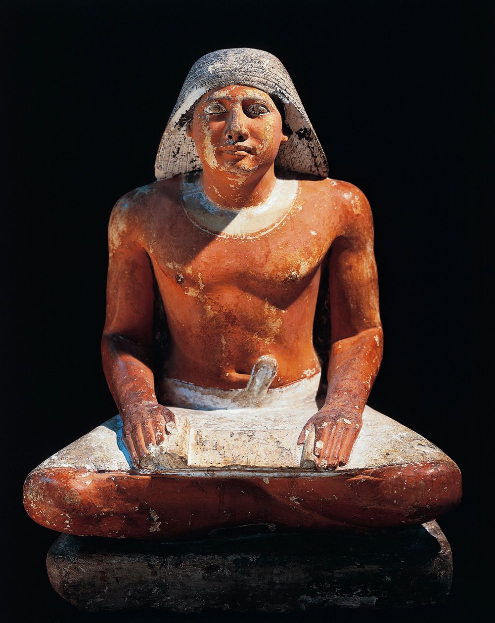 Statue of a Seated Scribe from the Necropolis of Saqqara, 5th Dynasty, Ancient Egypt by Egyptian 5th Dynasty