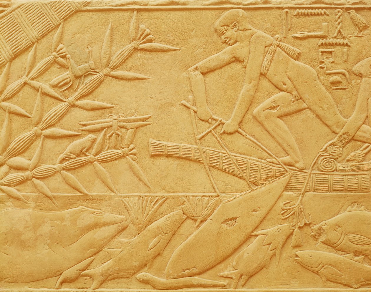 Fishing scene, from the Mastaba of Kagemni, Old Kingdom by Egyptian 6th Dynasty