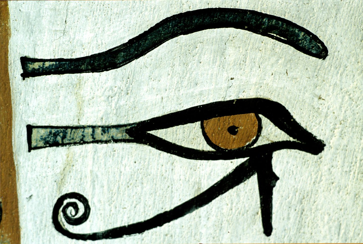 Wall Painting, The Eye of Horus, Tomb of Sennedjem, Thebes, Deir el Medina by Egyptian Egyptian