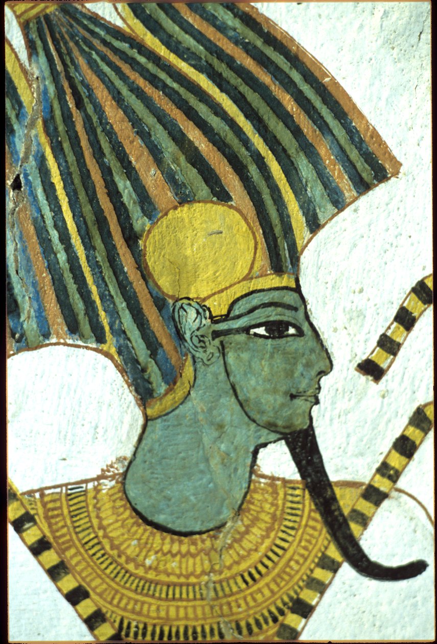 Ancient Egypt, Wall painting, Tomb of Sennedjem, Tomb of the Nobles, Thebes, Deir el Medina by Egyptian Egyptian