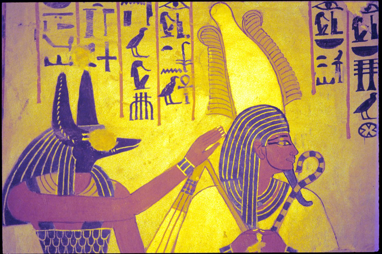 Wall Painting, Tomb of Sennufer by Egyptian Egyptian