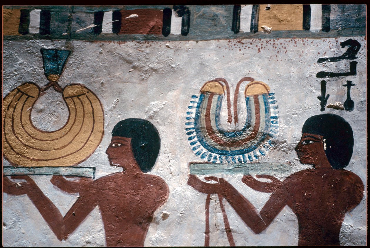 Ancient Egypt, Wall Painting, Tomb of Sennufer, Tomb of the Nobles, Thebes by Egyptian Egyptian