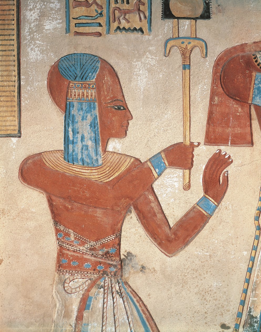 Painted Relief of Dead Prince at Tomb of Amonherkhopeshef by Egyptian Egyptian